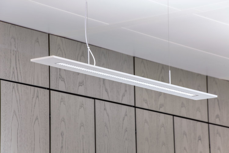 ultra-flat designed suspended luminaire, Arktika