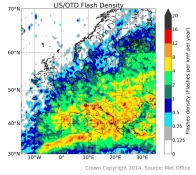 European Lightning Map