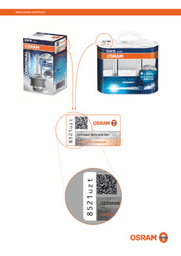 Osram Trust Program security label